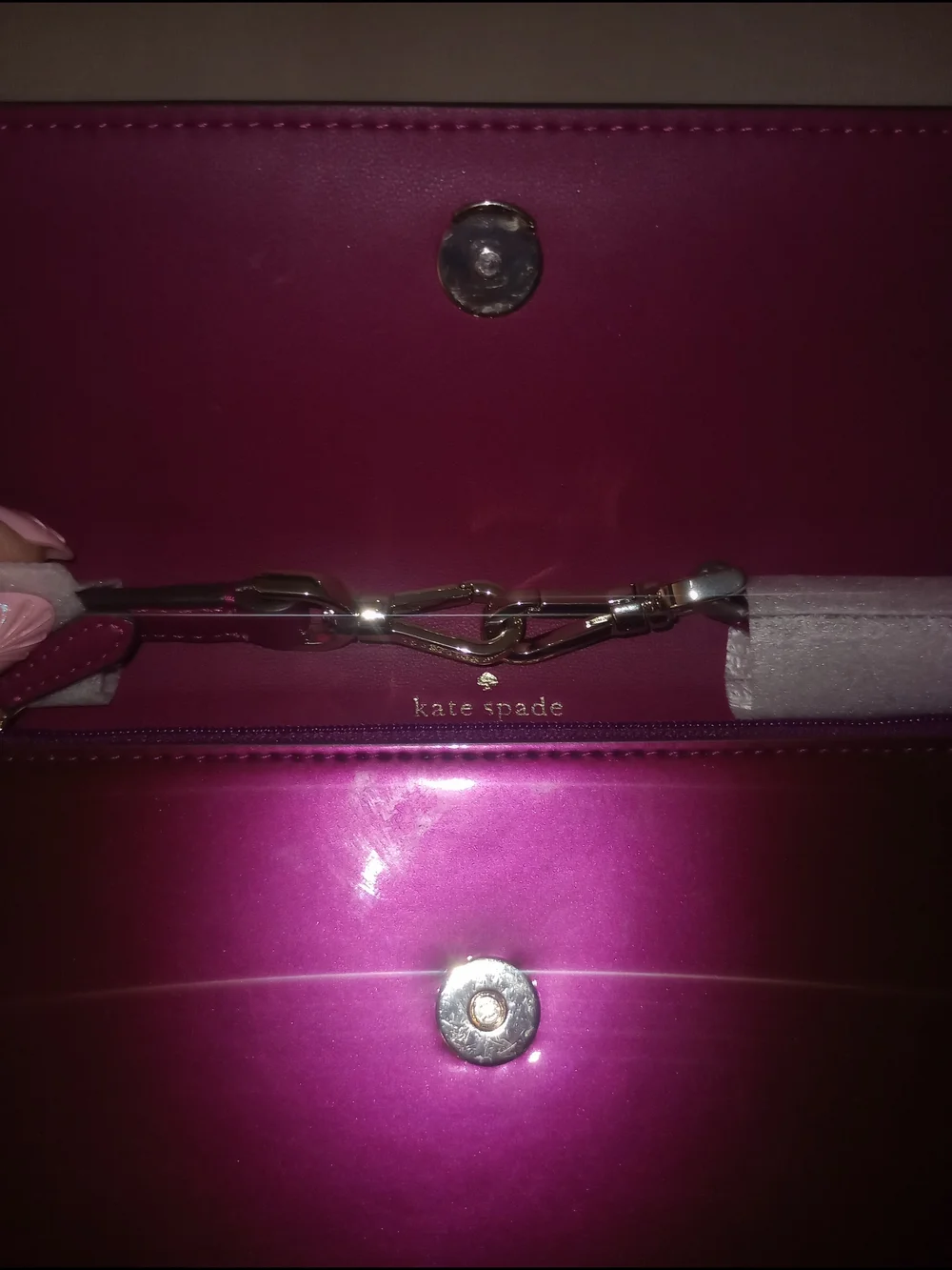 Kate Spade Kenzie Medium Flap Wristlet In Dark Raspberry